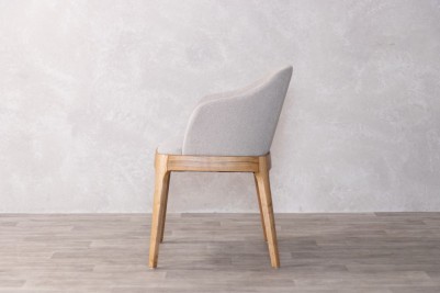 calais carver chair light grey side view